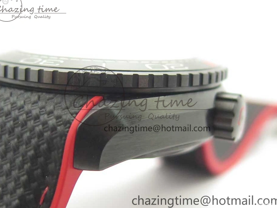 0209 Trendy Planet Ocean 45.5mm Deep Black red Real Ceramic VSF 1:1 Best Edition on Black Nylon Strap A8906 Super Clone 7986